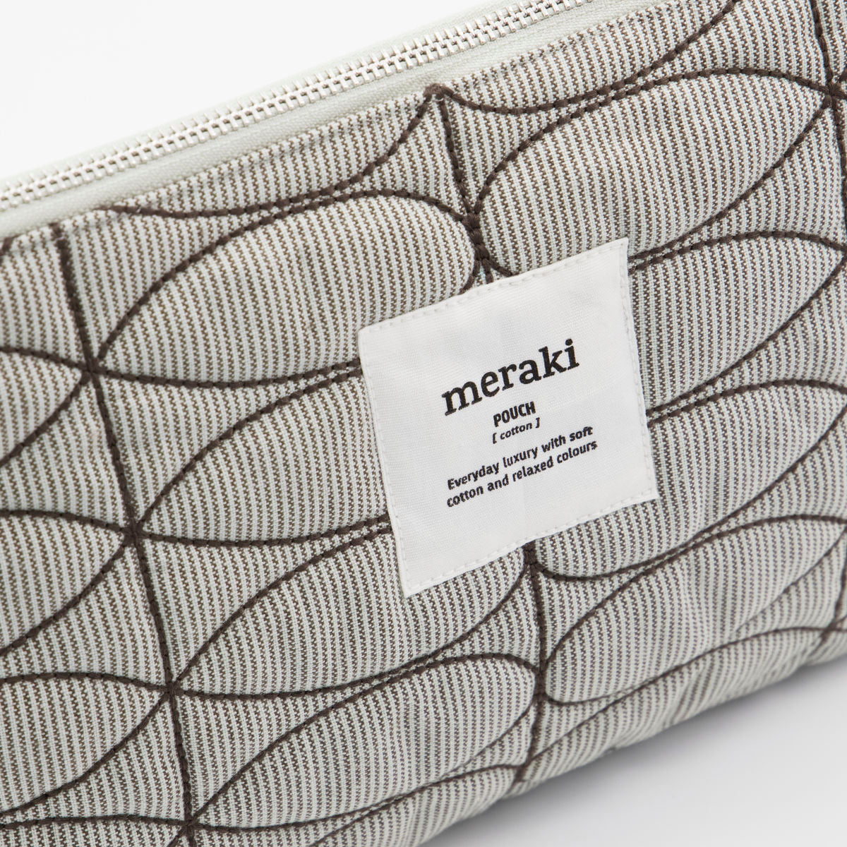 Meraki makeup purse, mentha, light gray/army green