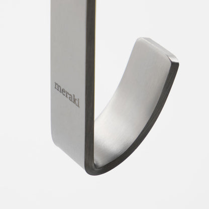 Meraki hook, thapsus, brushed silver finish