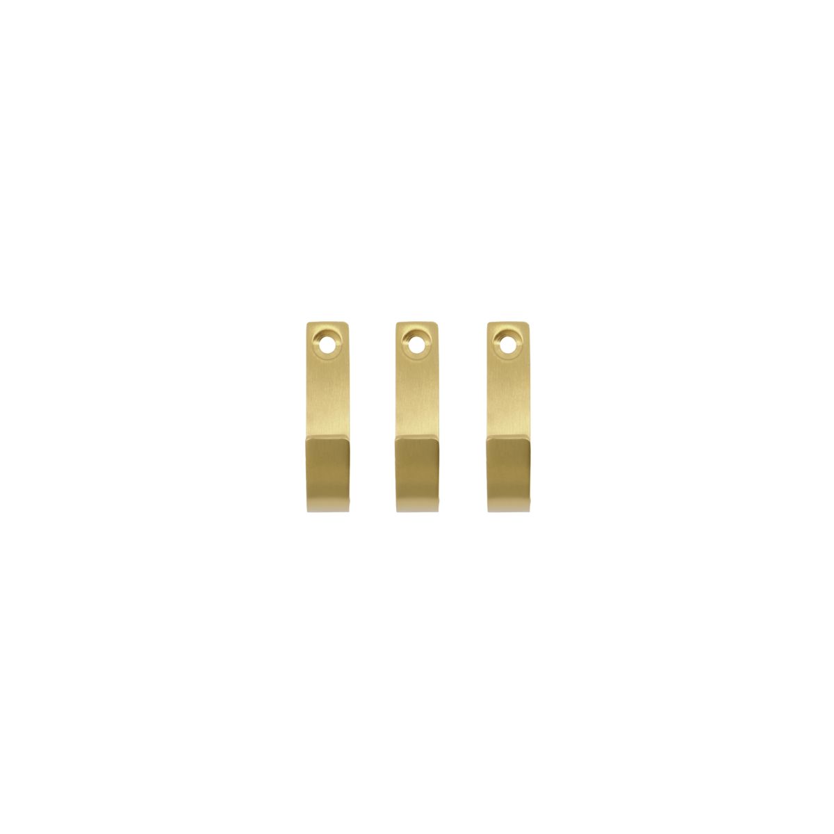 Meraki hook, thapsus, brushed brass finish