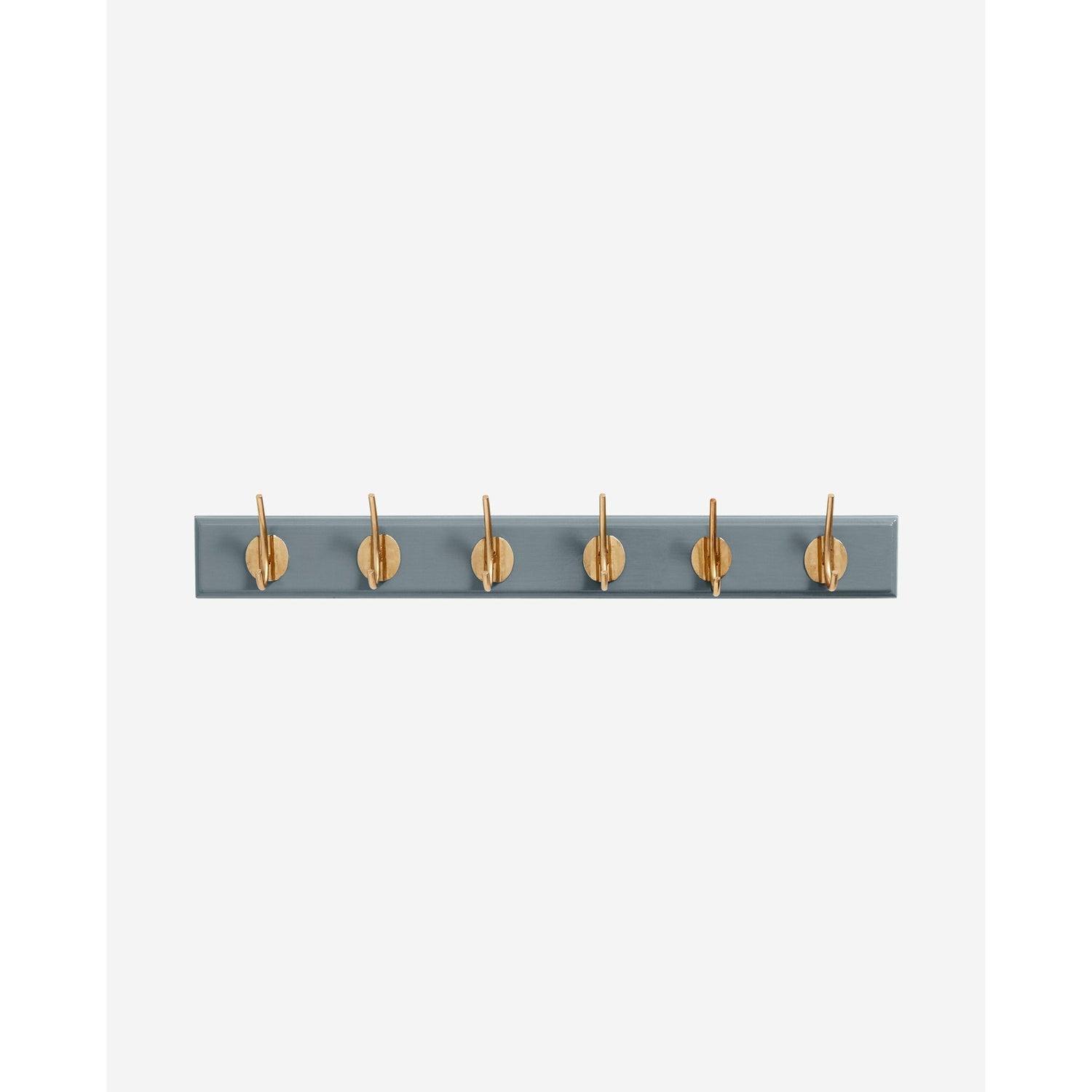 Nordal - Edgy hooks in wood with 6 brass hooks - 60 cm - gray