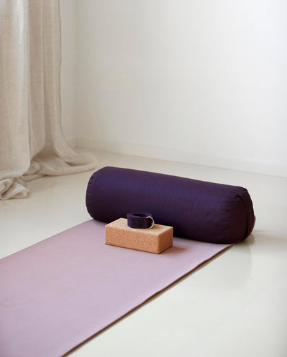 Nordal A/S Yoga Bolster, Large, Round, Burgundy