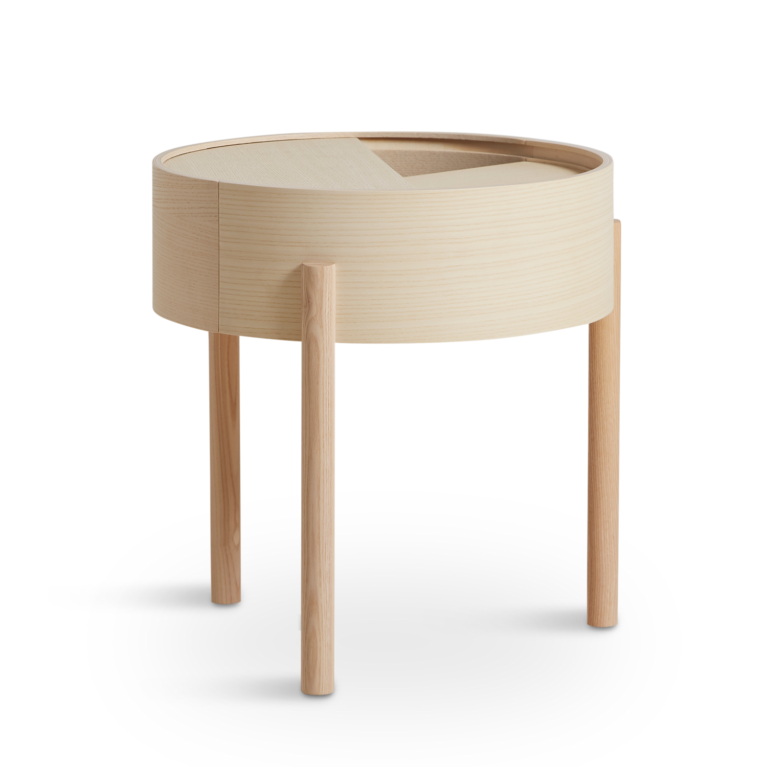 WOUD - Arc side table (42 cm) - White pigmented ash - WOUD - DesignGaragen.dk