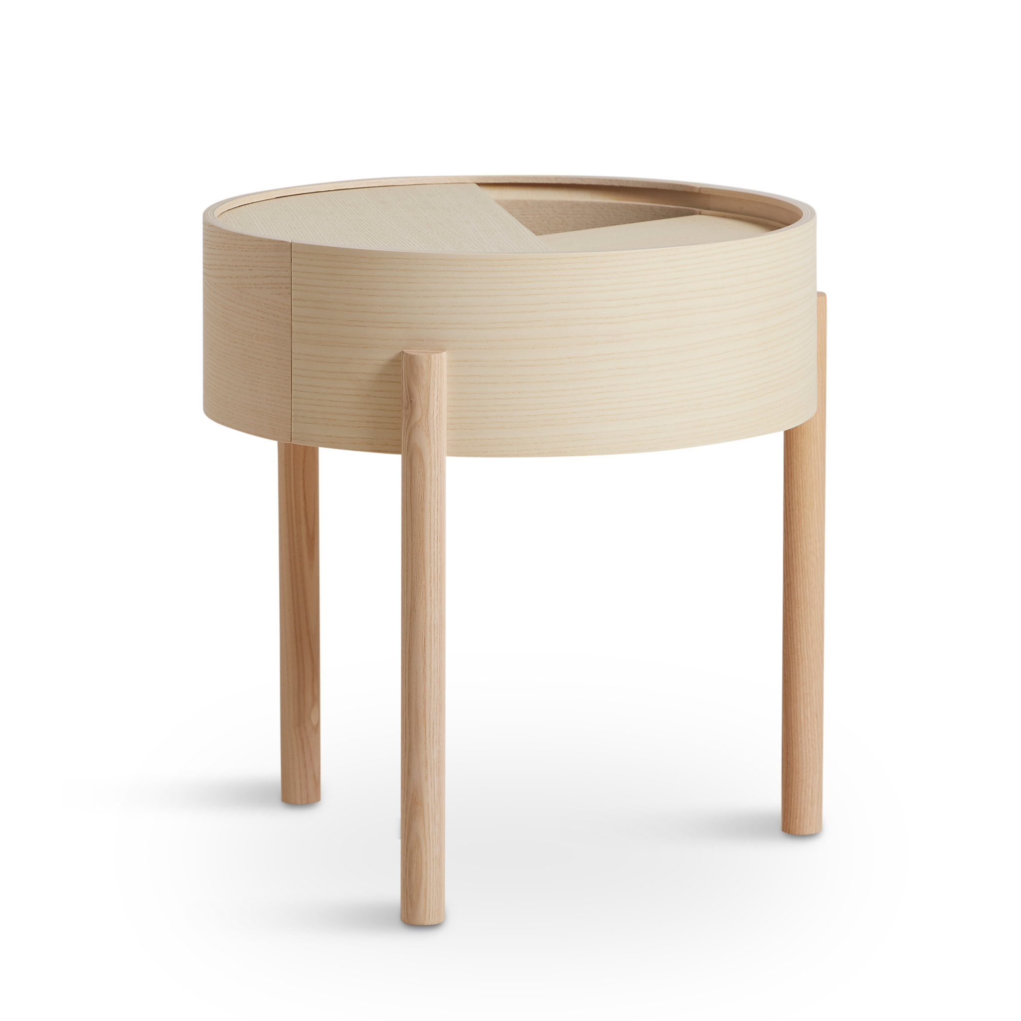 WOUD - Arc side table (42 cm) - White pigmented ash - WOUD - DesignGaragen.dk