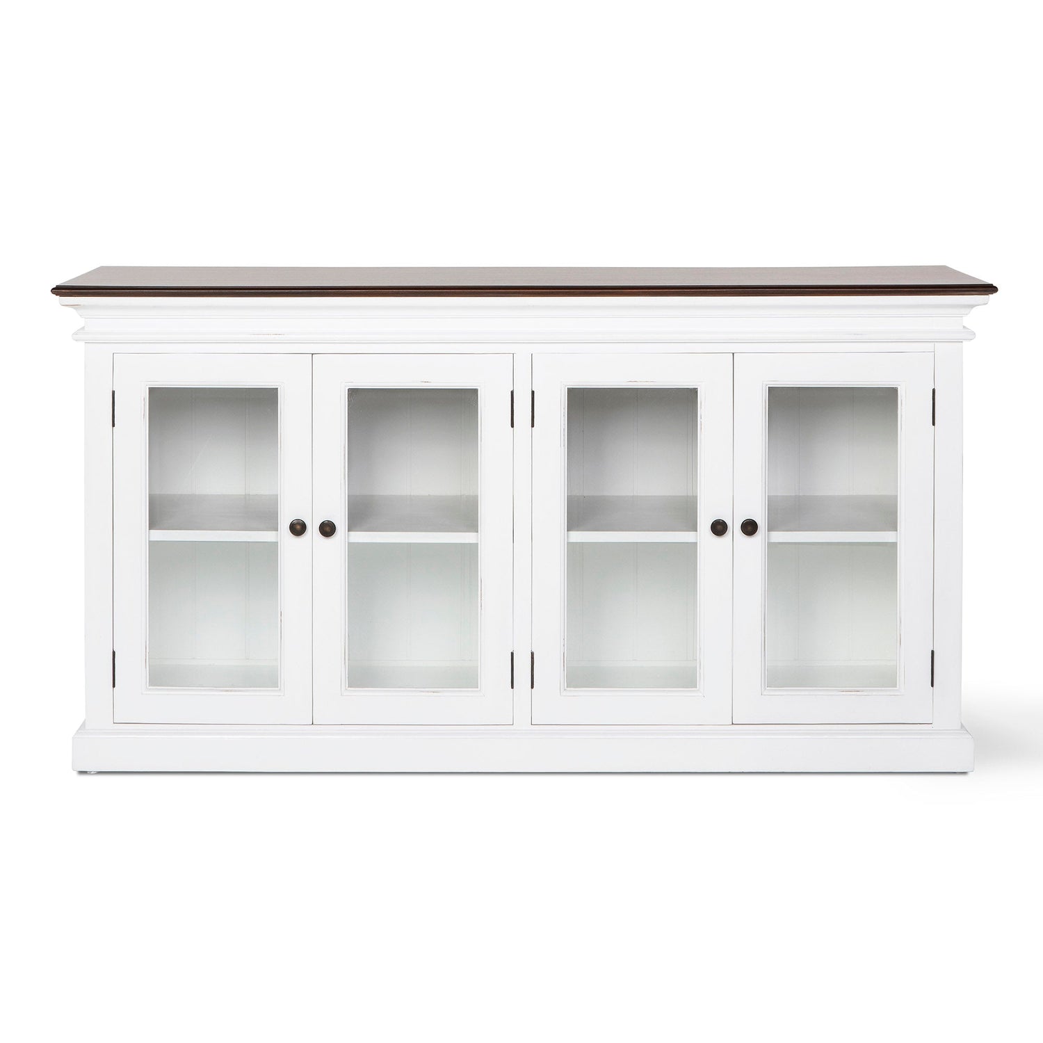 Halifax accent sideboard with 4 glass doors