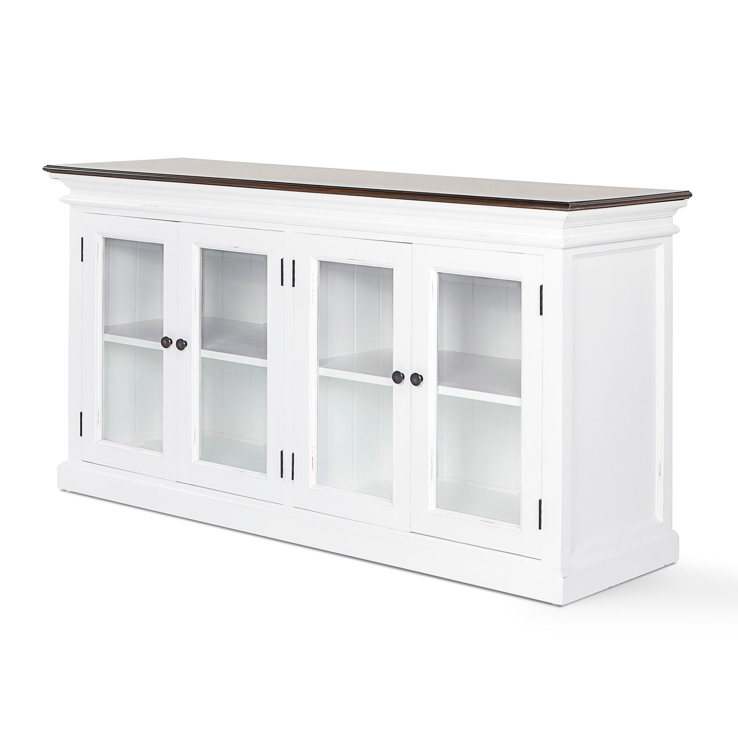 Halifax accent sideboard with 4 glass doors