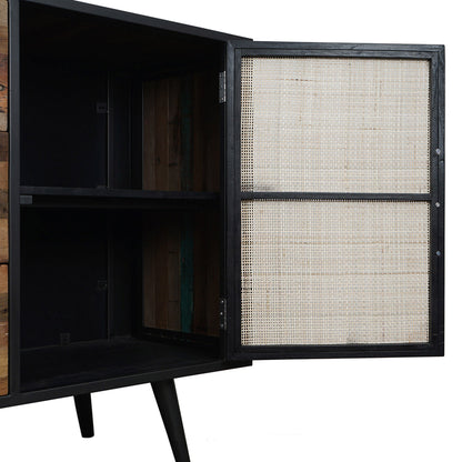 Nordic Rattan sideboard with 2 doors and 3 drawers