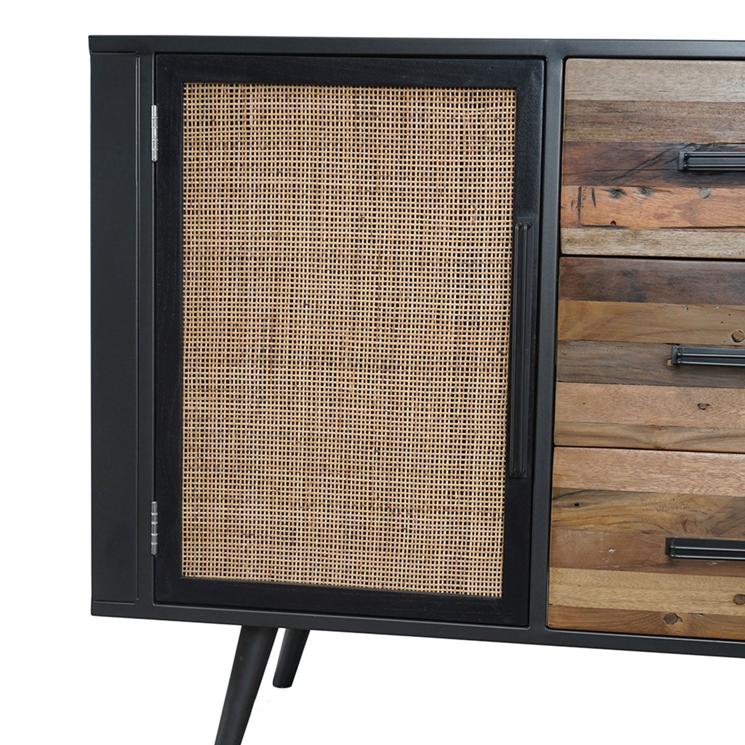 Nordic Rattan sideboard with 2 doors and 3 drawers