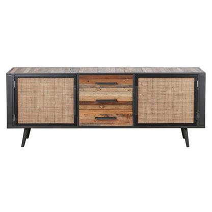 Nordic Rattan sideboard with 2 doors and 3 drawers