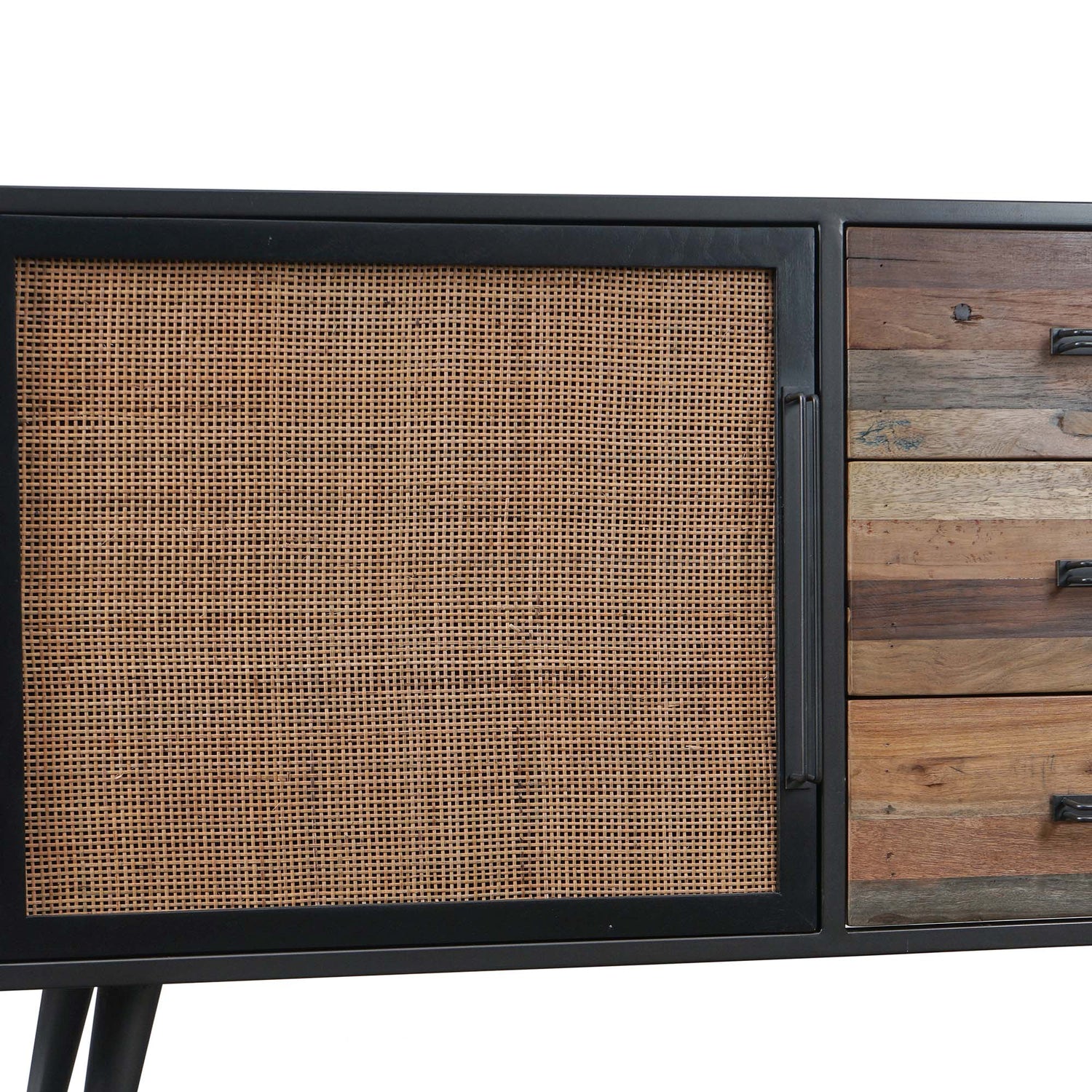 Nordic Rattan sideboard with 2 doors and 3 drawers