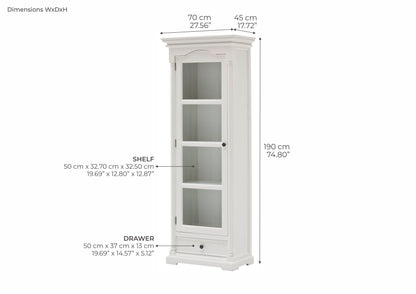 Provence single display cabinet