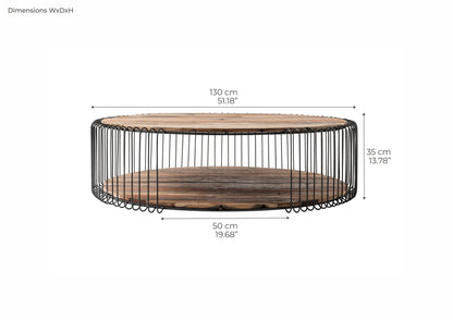 Barca round coffee table 130cm