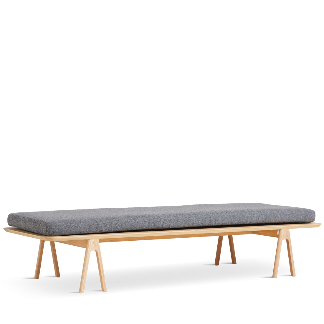 WOUD - Level daybed - Grey bouclé/oak 190x76,50x41 cm - WOUD - DesignGaragen.dk