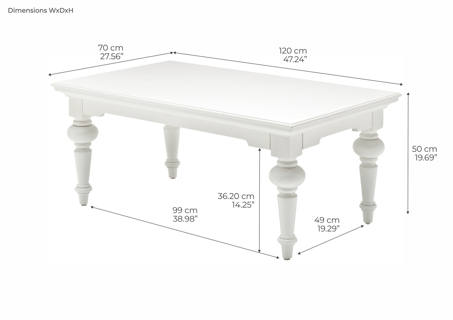 Provence rectangular coffee table