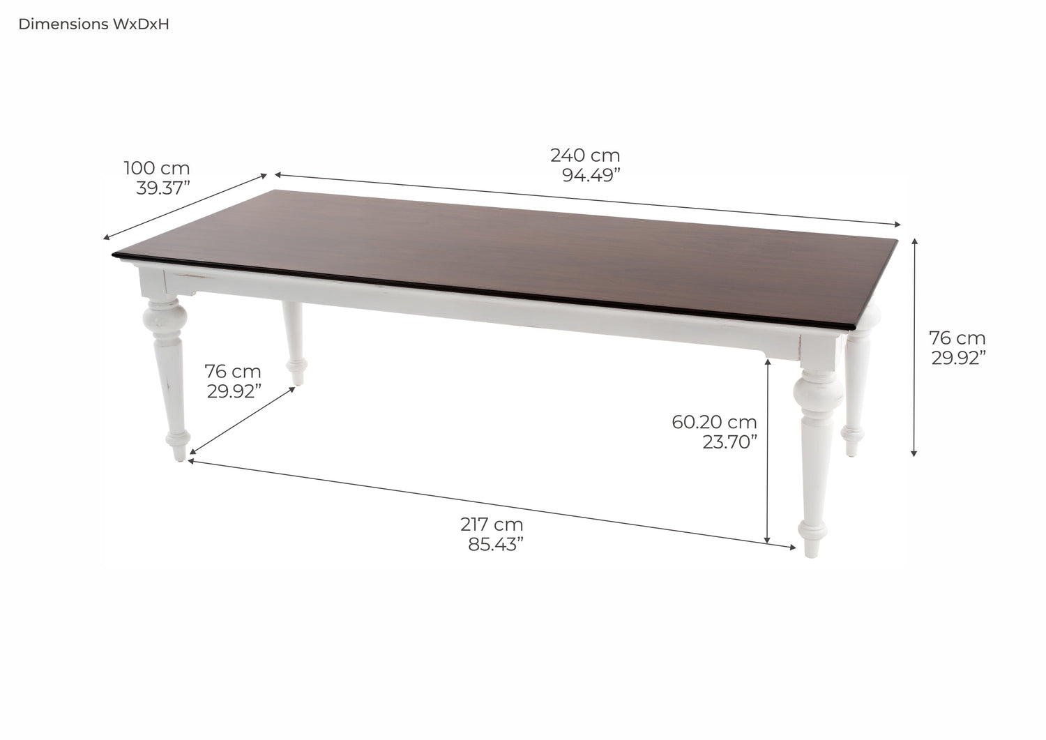 Provence Accent Dining Table 240