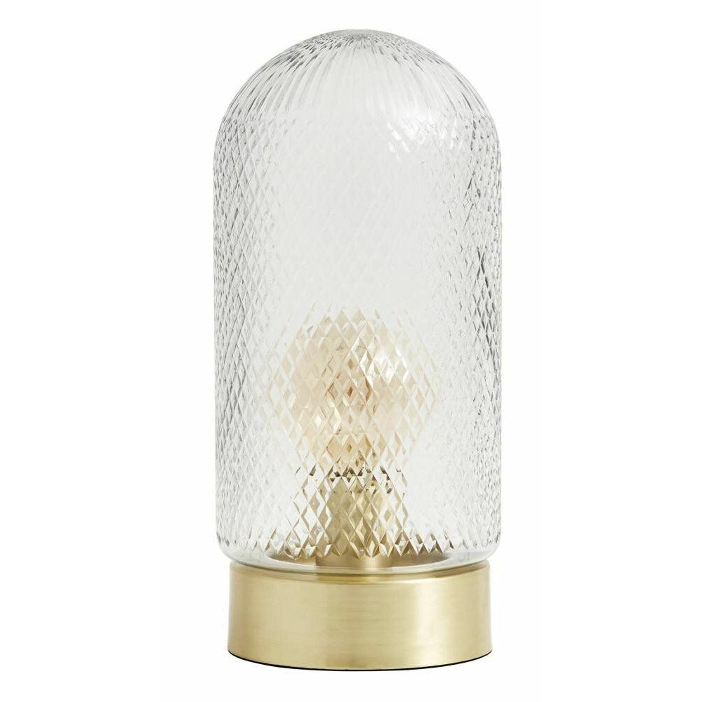 Nordal DOME bordlampe med glaskuppel - h33 cm - gylden - Nordal - DesignGaragen.dk