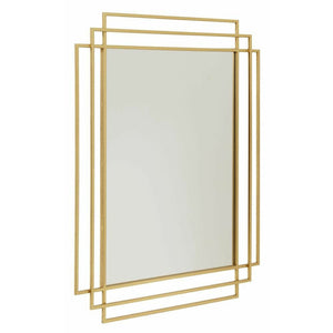 Nordal SQUARE spejl i jern - 97x76 cm - guld finish - Nordal - DesignGaragen.dk