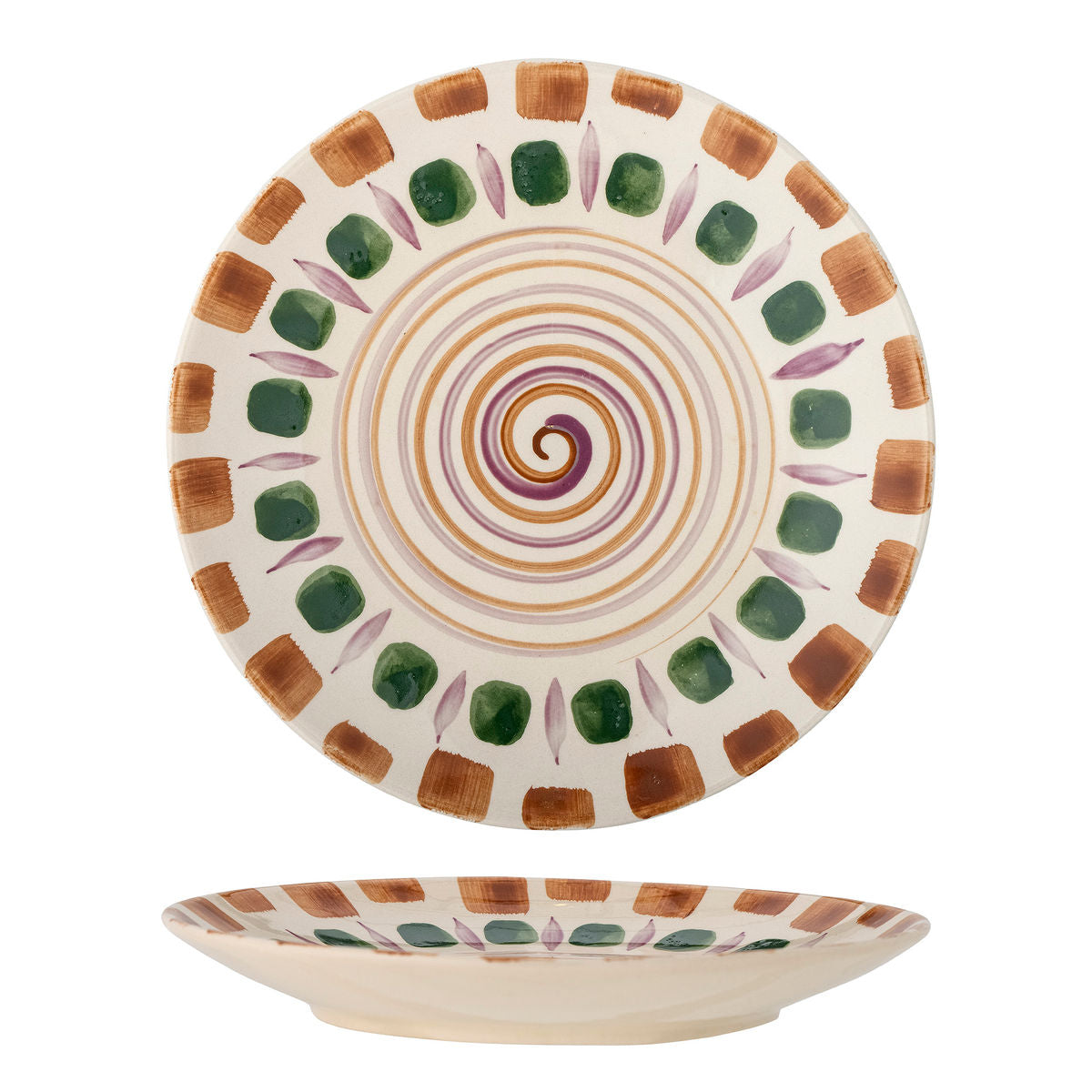 Bloomingville Shama Plate, Green, Stoneware