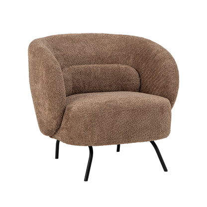 Bloomingville harry lounge chair, brown, polyester