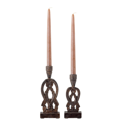 Creative Collection Bernie Candlestick, Brown, Mango