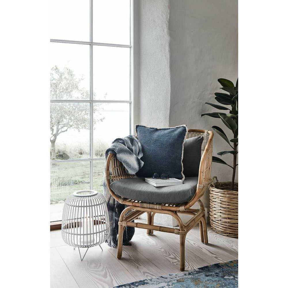 Nordal BALI armchair in rattan with cushions - nature/grey