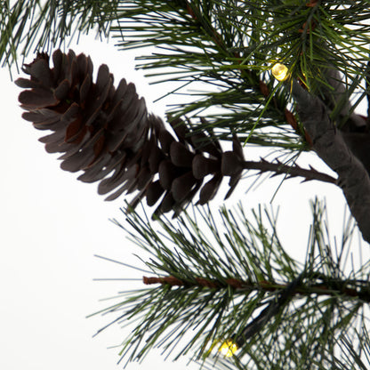 Christmas branch with LED, HDPEUCE, NATURE