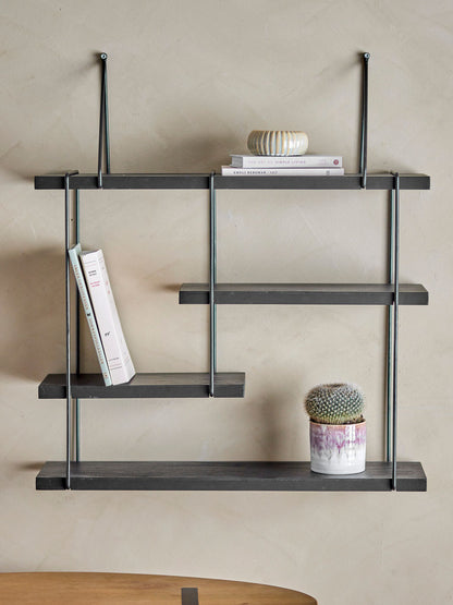 Bloomingville Lewis shelf, black, pine