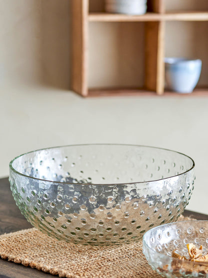 Bloomingville Justina bowl, clear, recycled glass