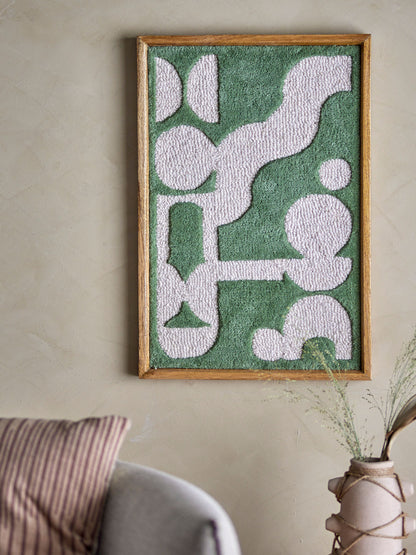 Bloomingville Longton Wall Decoration, Green, Wool