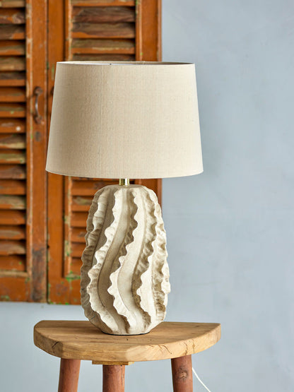 Creative Collection Natika table lamp, nature, stoneware