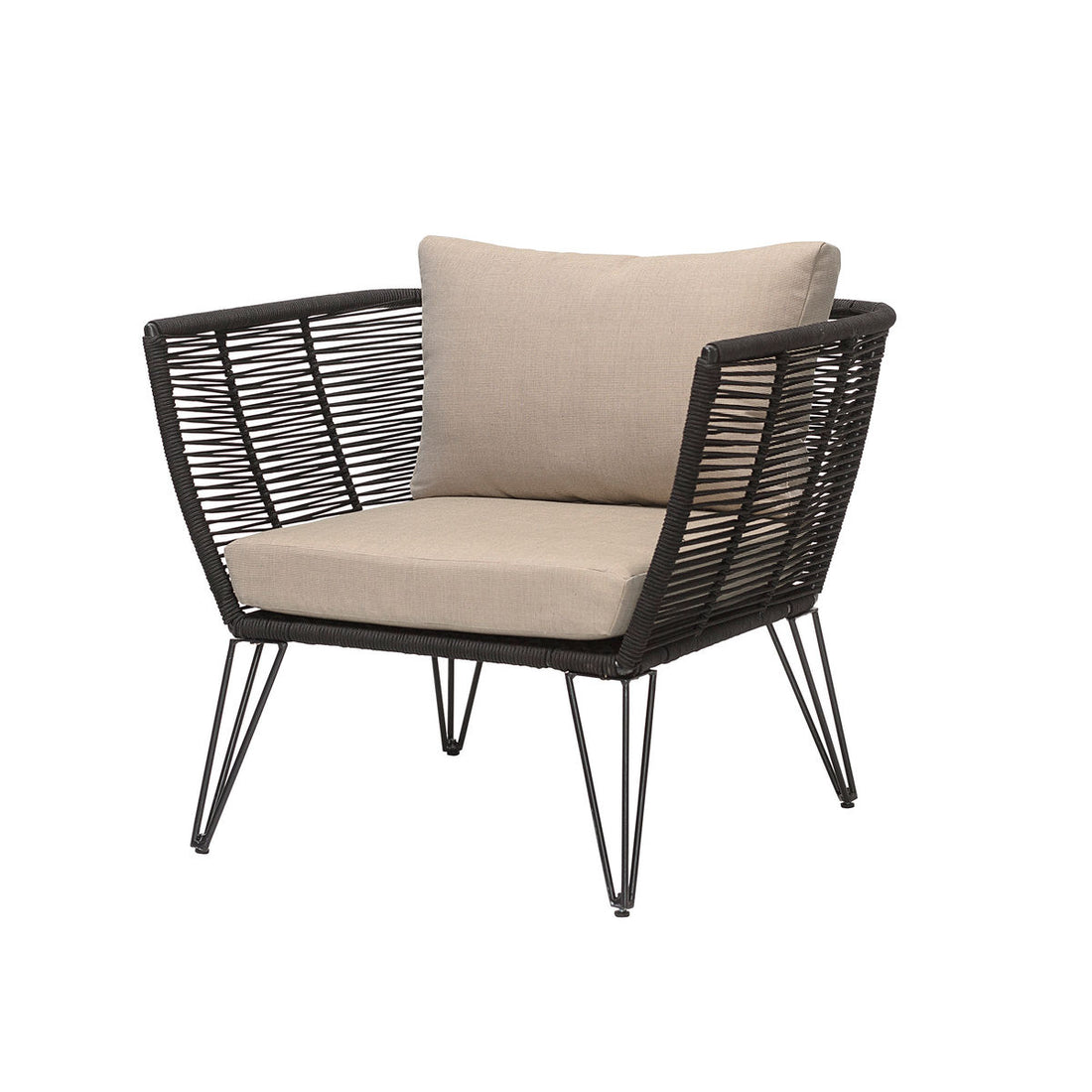 Bloomingville Mundo Lounge chair, black, metal