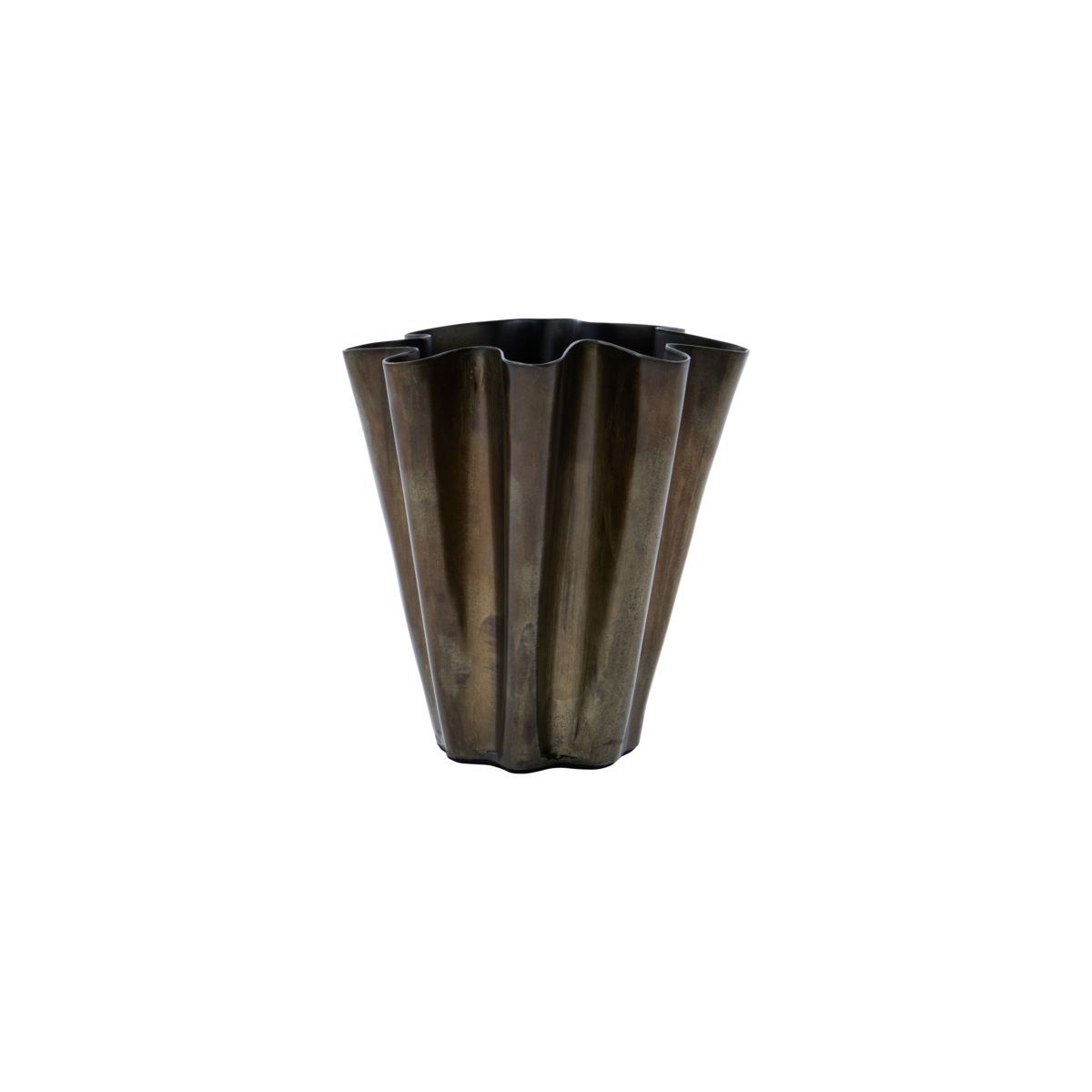 Vase, hdflood, antique brown