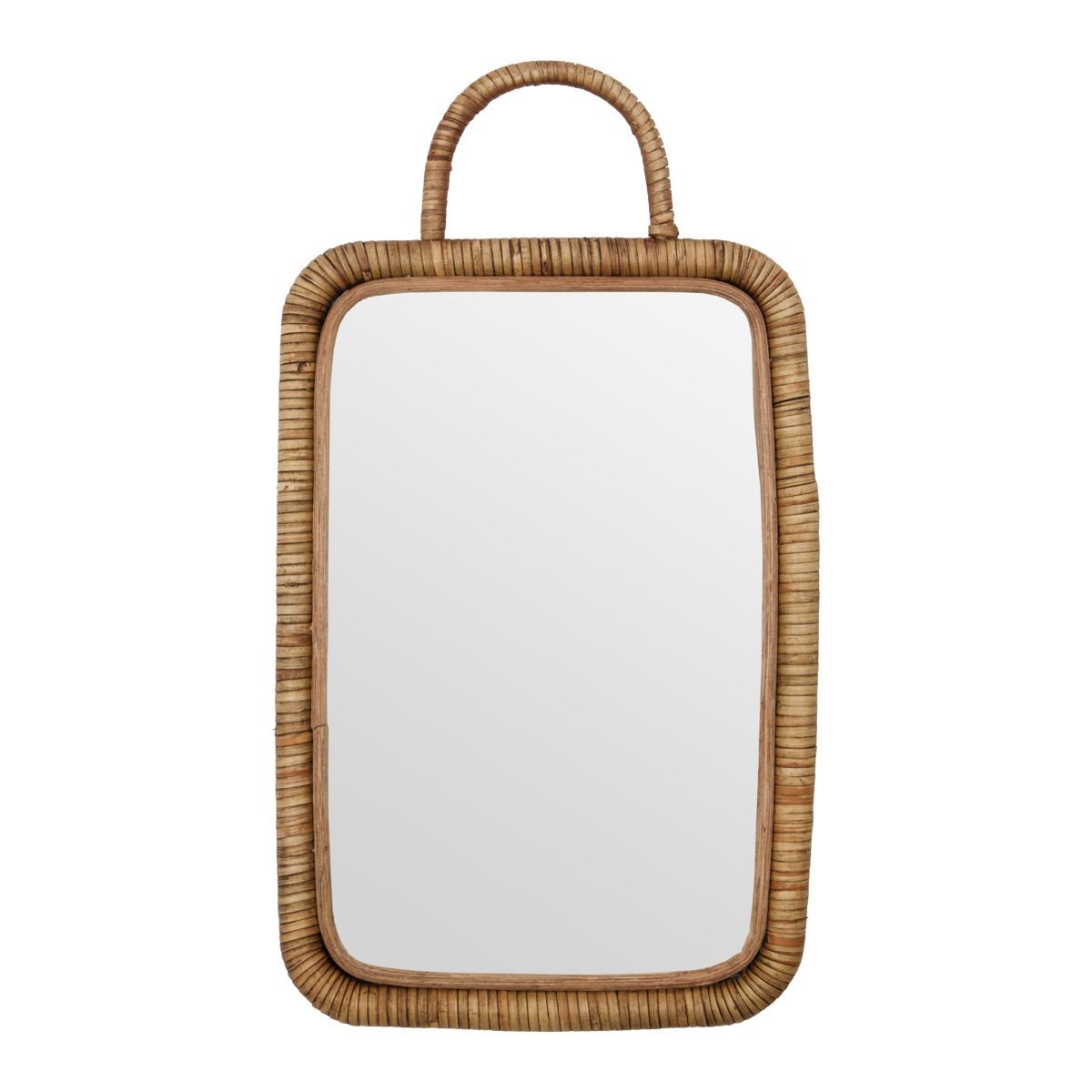 Mirror with frame, mkbaki, natural