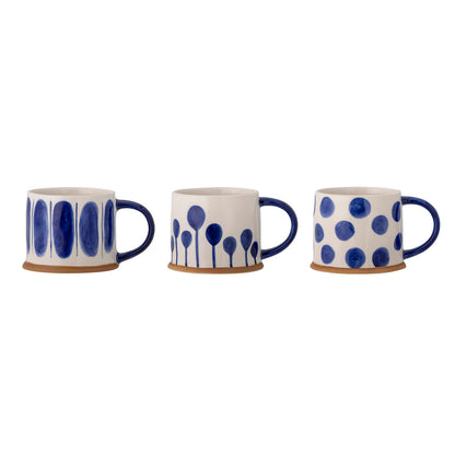 Creative Collection Linora mugs, blue, stoneware