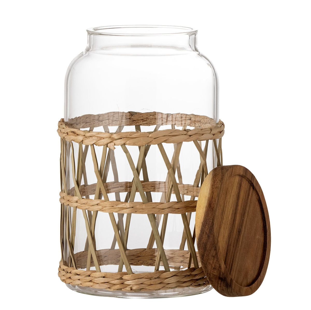 Bloomingville manna jar w/lid, clear, glass