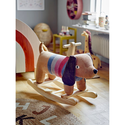 Bloomingville MINI Charlie Rocking Toy, Dog, Brun, Polyester - Bloomingville MINI - DesignGaragen.dk