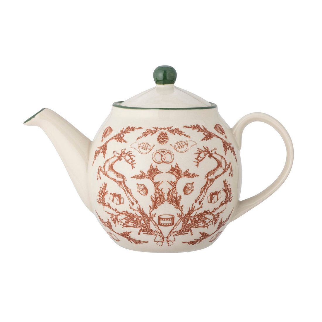 Bloomingville Beth teapot, red, stoneware