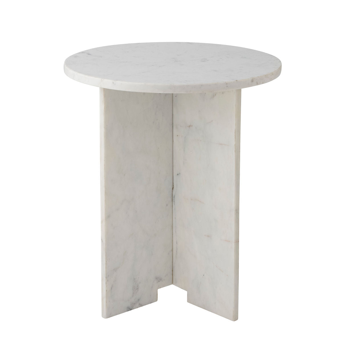 Bloomingville Jasmia side table, white, marble