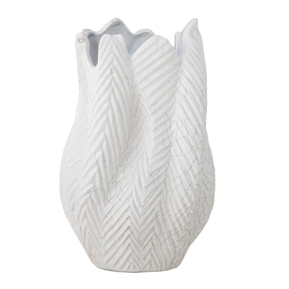 Creative Collection Besa Vase, White, Stoneware