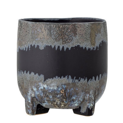 Bloomingville nasru herbal pots, black, stoneware