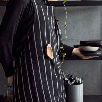 Apron, HD boss, black with white stripes