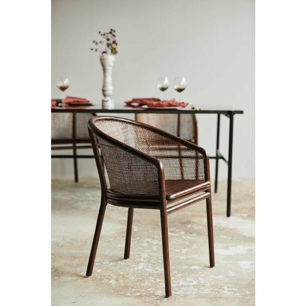 Nordal MOSSO dining chair - dark brown