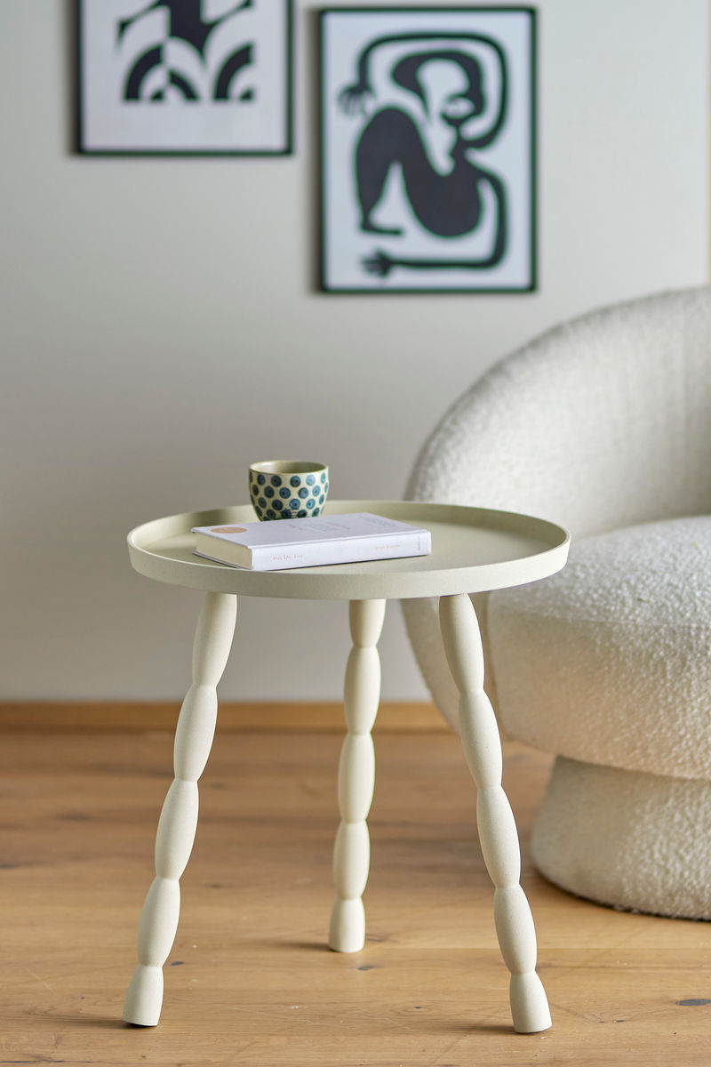 Bloomingville Soffy side table, nature, aluminum