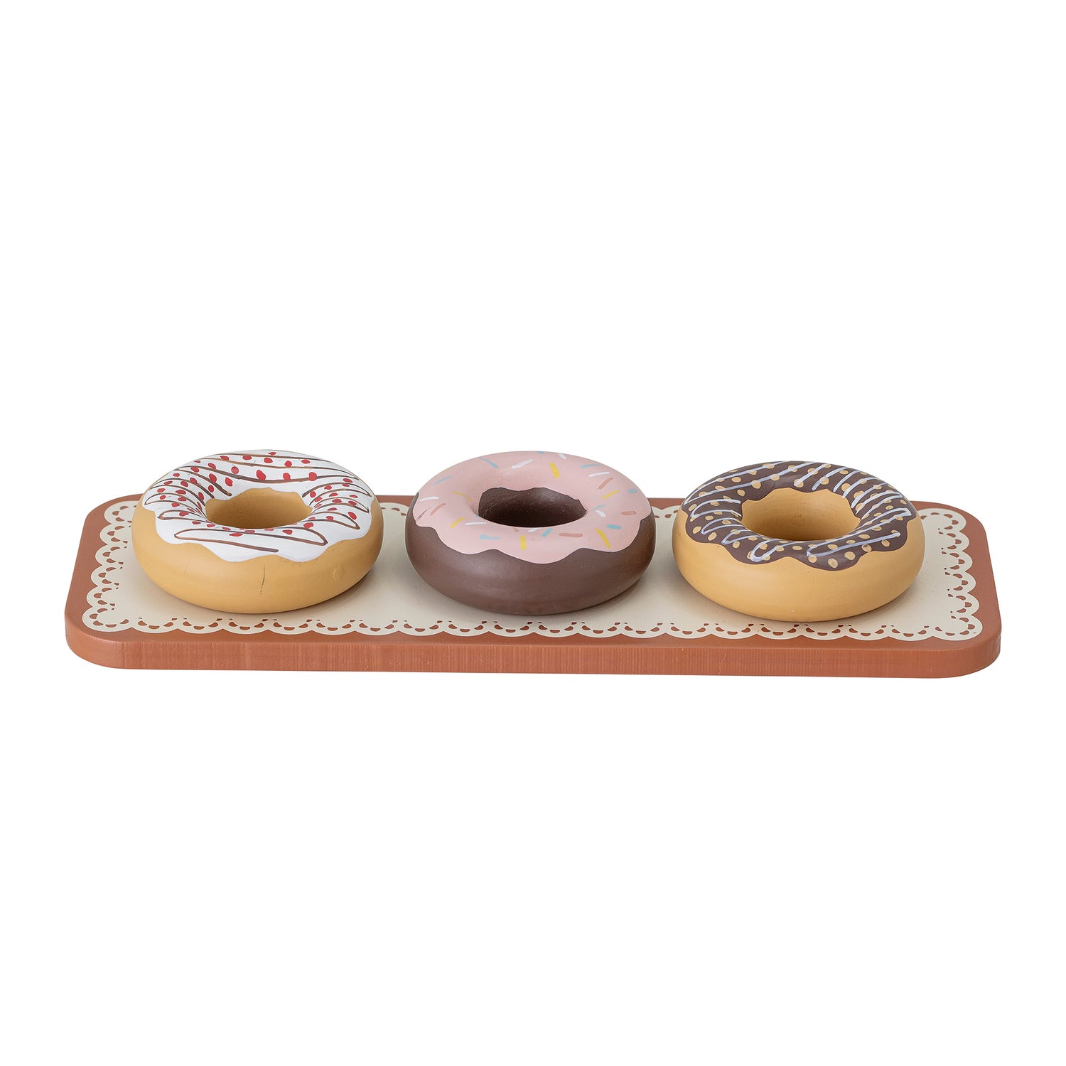 BLOOMINGVILLE MINI Elsie Legetøjsmad, Rosa, MDF - L17xH2xW6 cm, Set of 4 - DesignGaragen.dk.