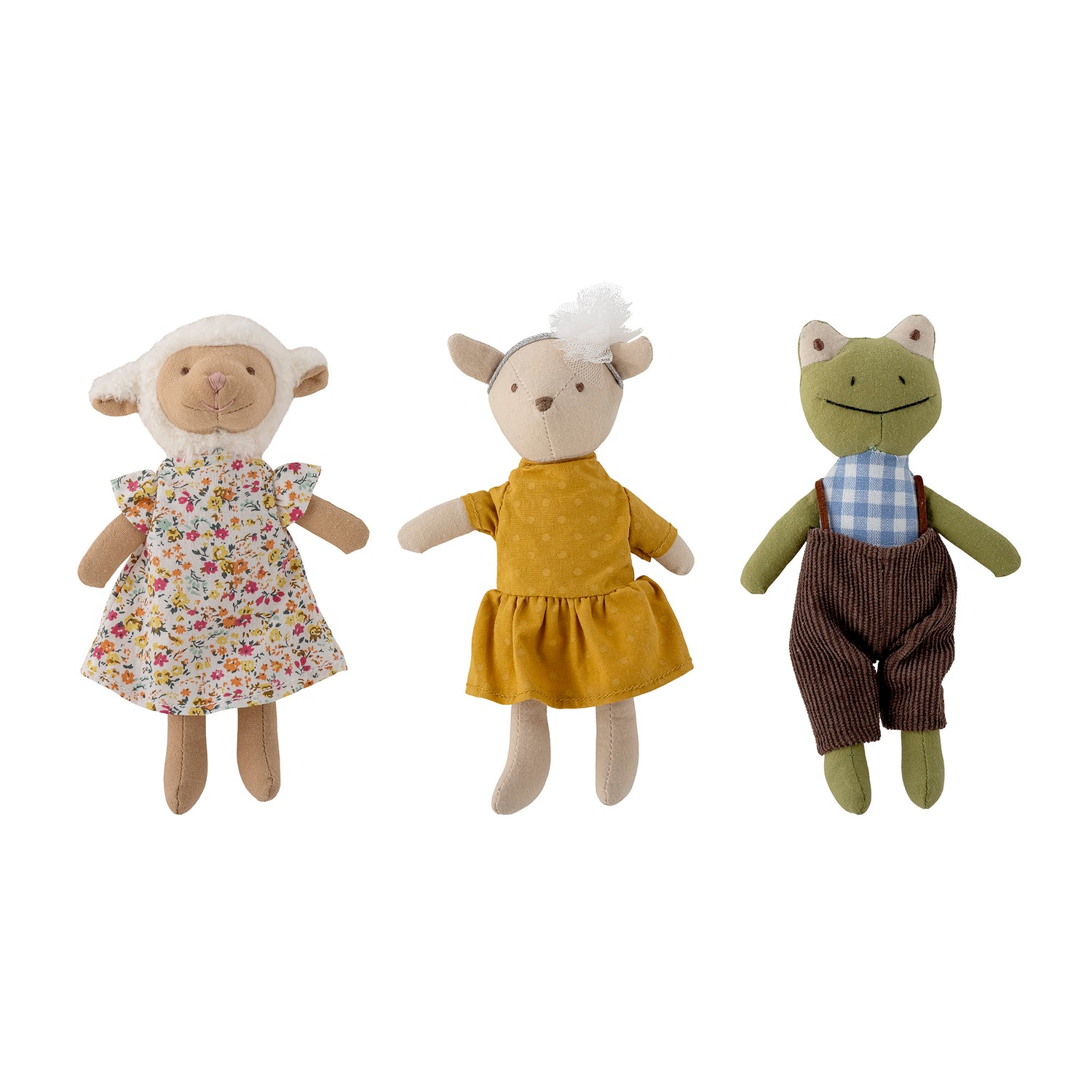 Bloomingville Mini - Animal Friends Doll, Yellow, Cotton