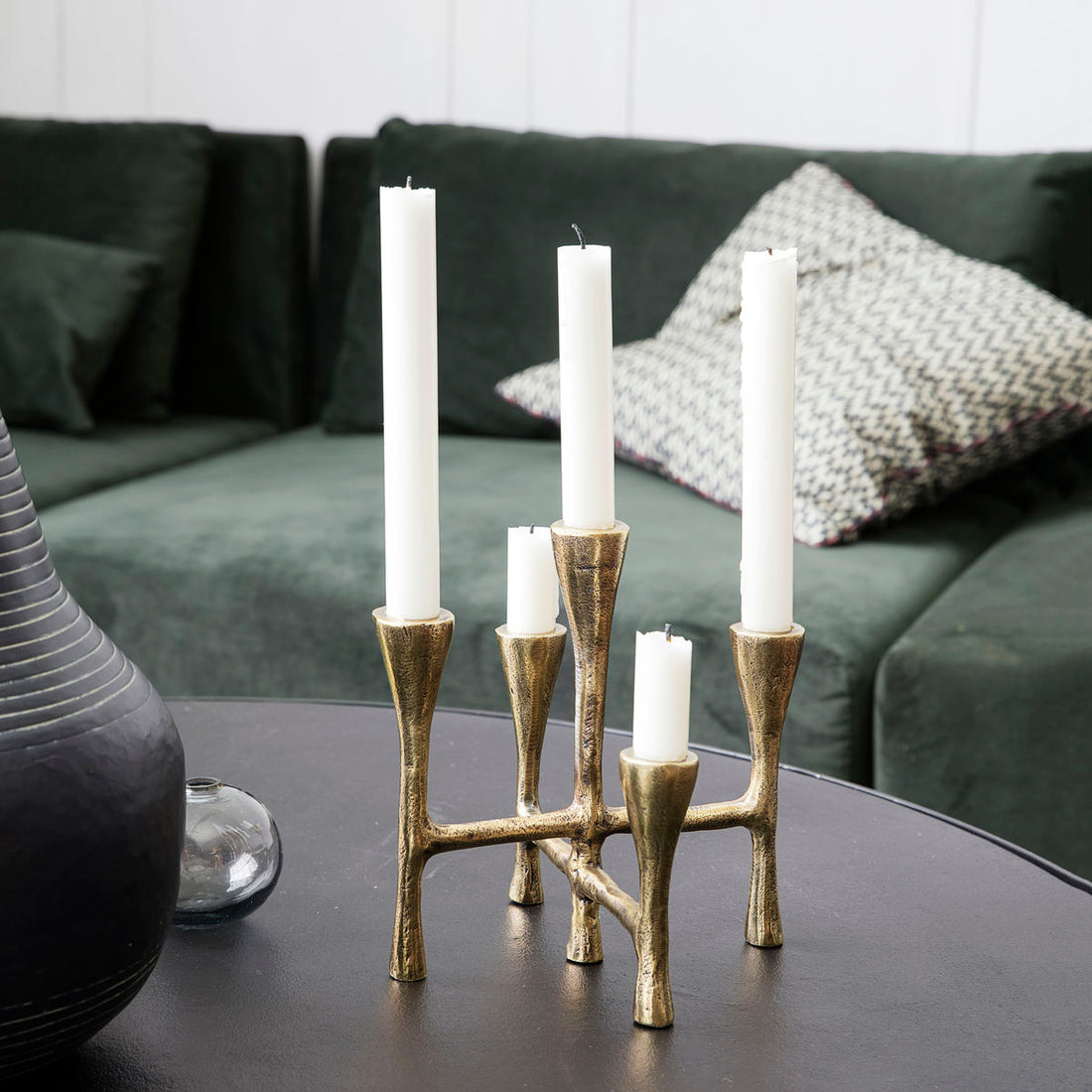 Candlestick, hdtristy, brass finish